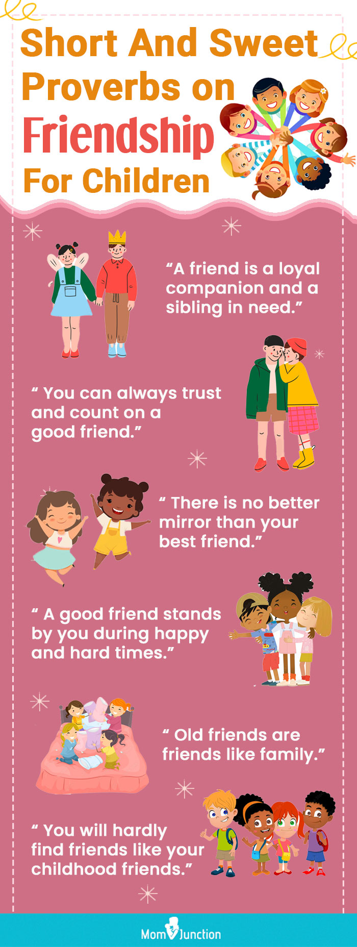 sayings on friendship for children (infographic)