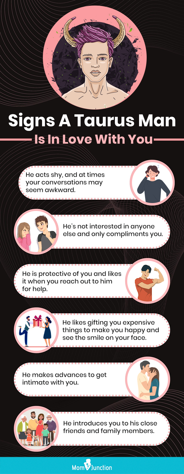 signs of a taurus man in love [infographic]