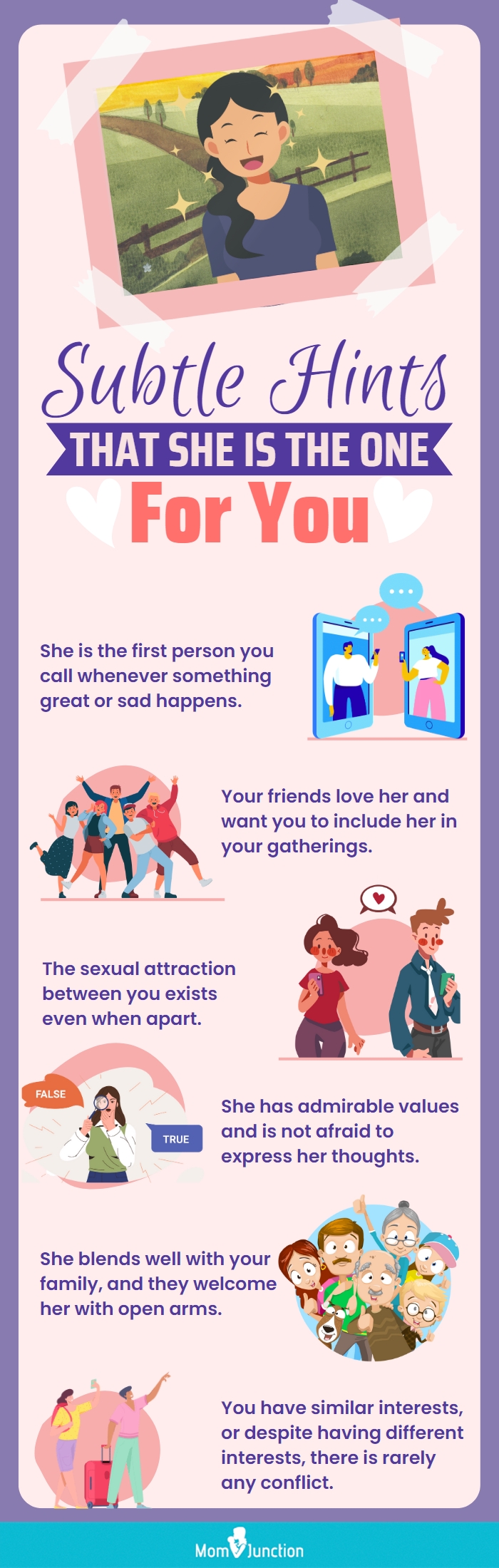 signs indicating she is the one (infographic)