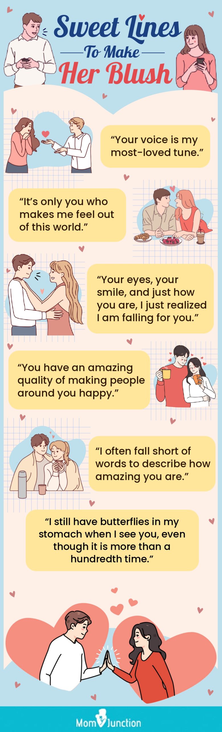 sweet lines to make her blush (infographic)