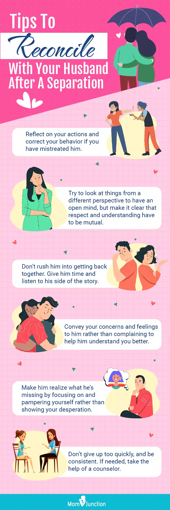 tips to reconcile with your husband after a separation (infographic)
