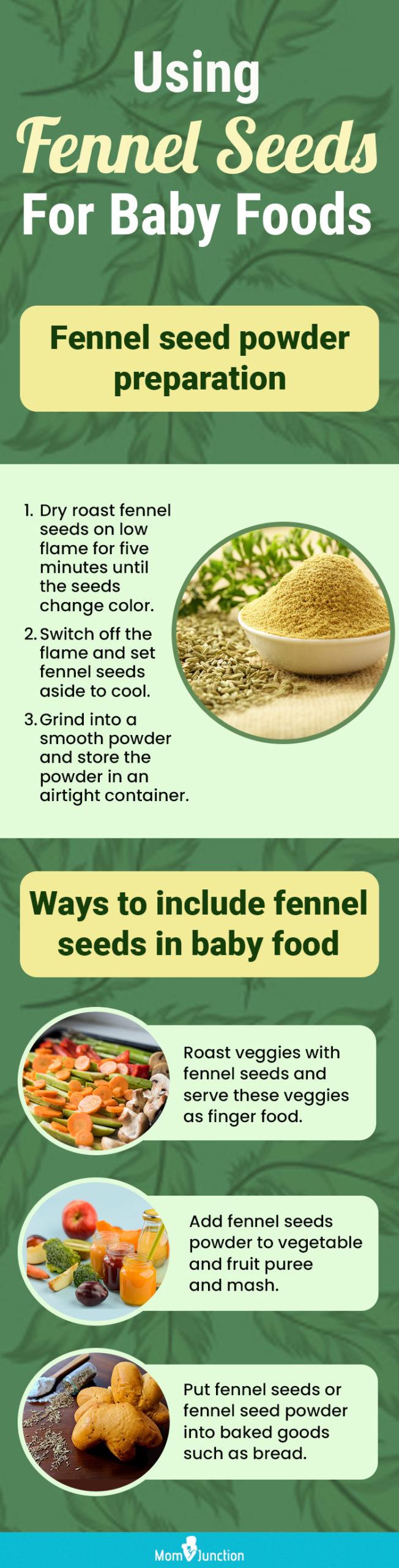 using fennel seeds for baby foods (infographic)