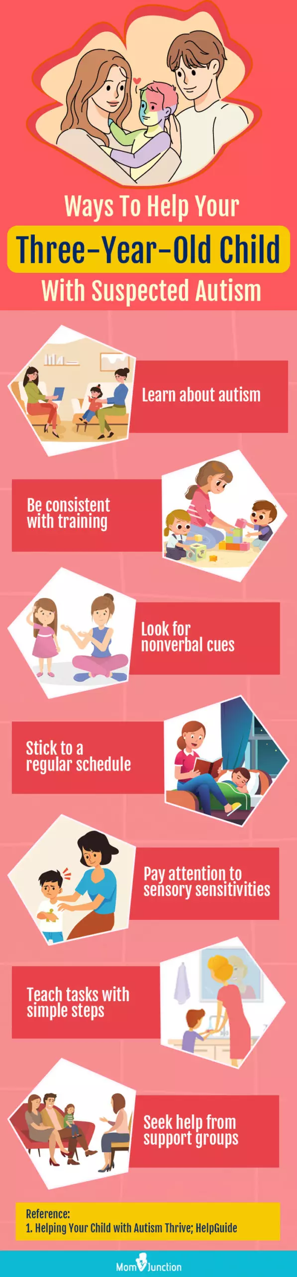 ways to help your three year old child with suspected autism (infographic)