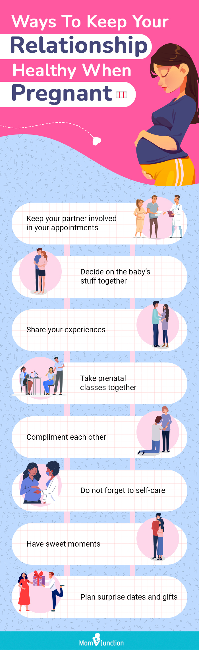 ways to keep your relationship healthy when pregnant (infographic)