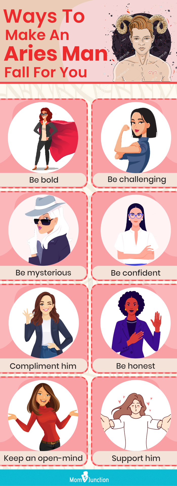 ways to attract an aries man (infographic)