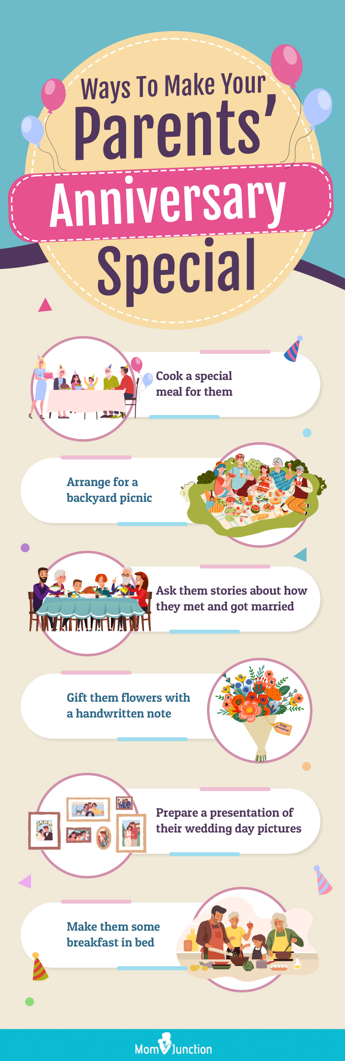 ways to make parents anniversary special (infographic)