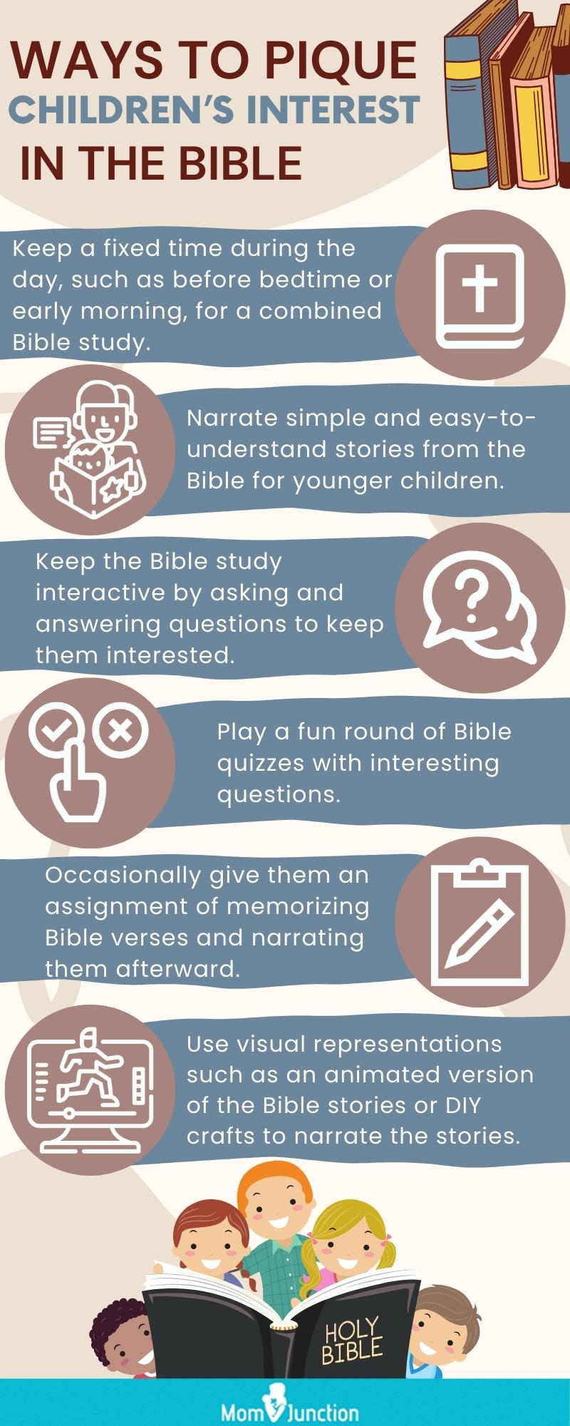 ways to pique childrens interest in the bible (infographic)