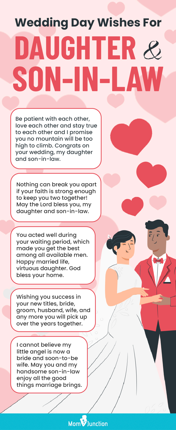 wedding day wishes for gaughter and son in law (infographic)