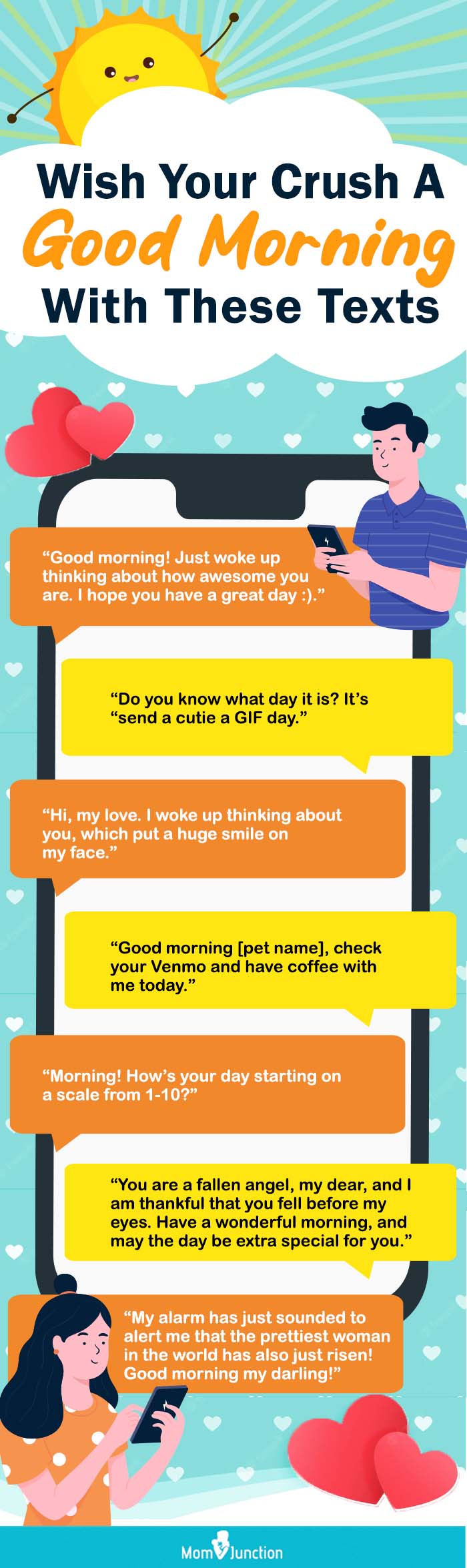 good morning texts for crush (infographic)