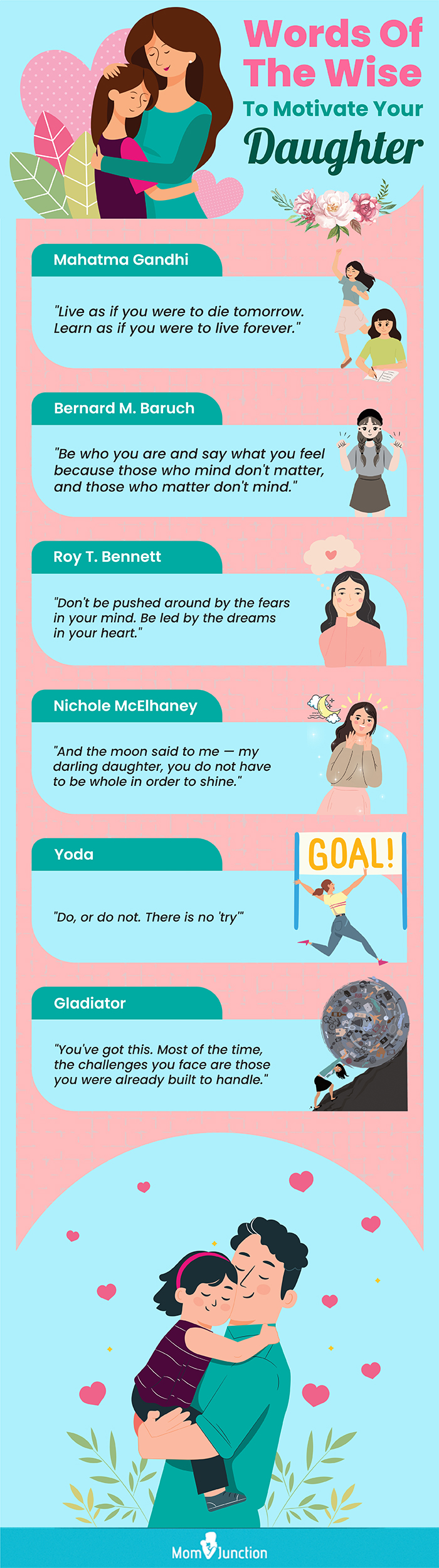 words of the wise to motivate your daughter (infographic)