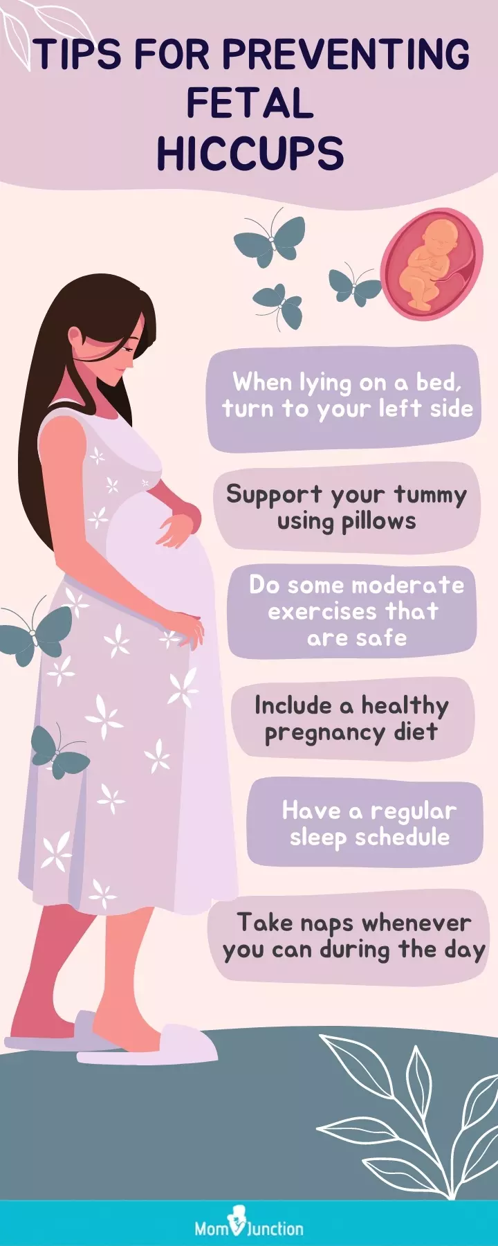 tips for preventing fetal hiccups (infographic)