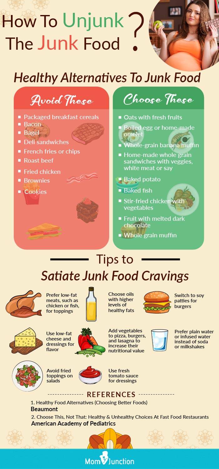 how to unjunk the junk food (infographic)