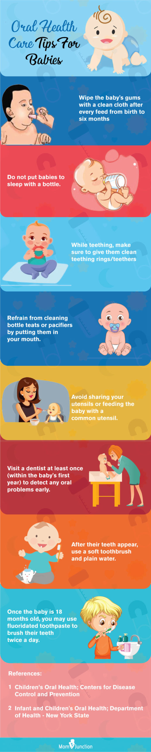 oral health care tips for babies (infographic)