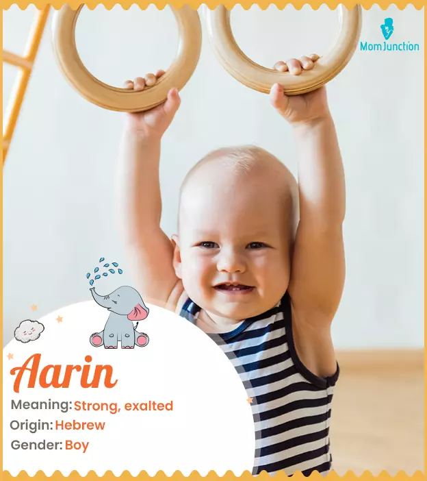 Aarin, meaning strong or exalted in Hebrew.