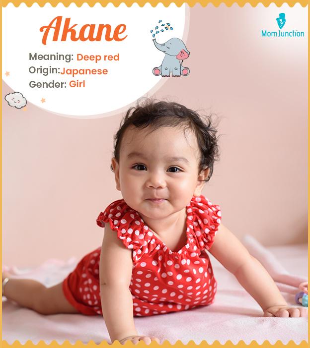 Akane, meaning deep 