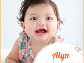 Alyn, meaning pretty girl or noble friend