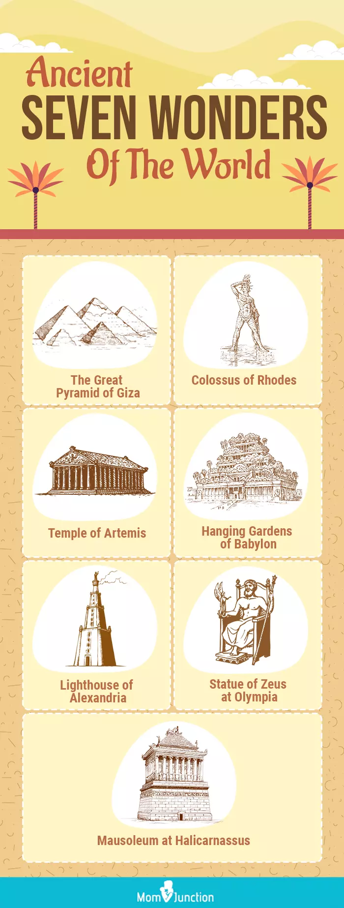 ancient seven wonders of the world (infographic)