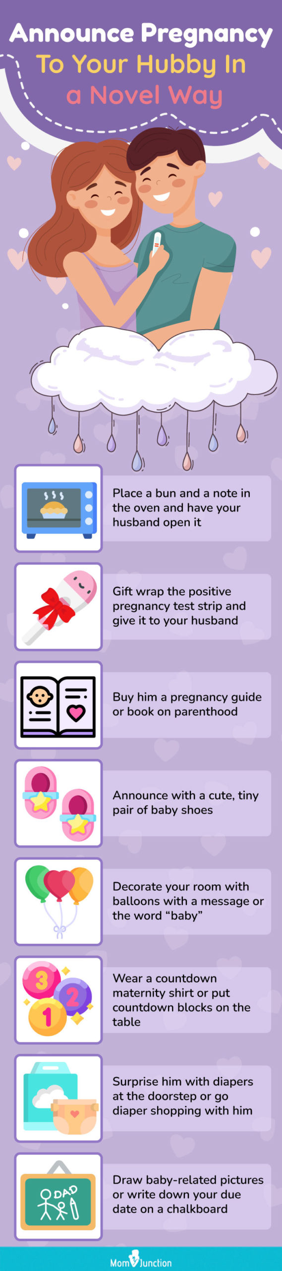 announce pregnancy to your hubby in a novel way [infographic]