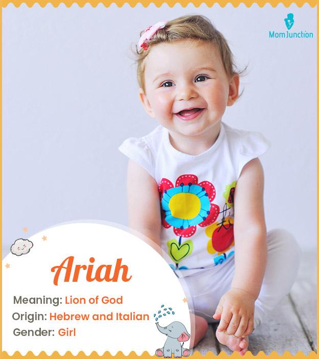 Ariah Name, Meaning, Origin, History, And Popularity_image