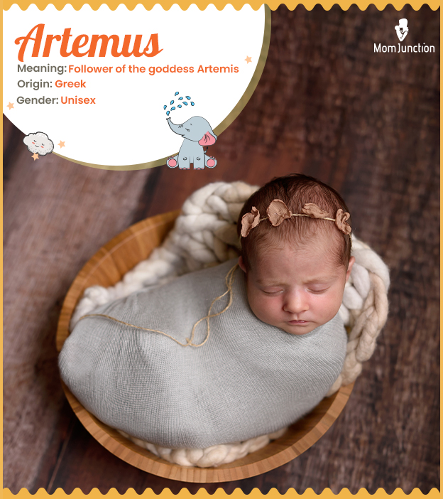 Artemus, means follower of the goddess Artemis, safe, or unharmed.