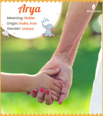 Arya, an Indian name of nobility