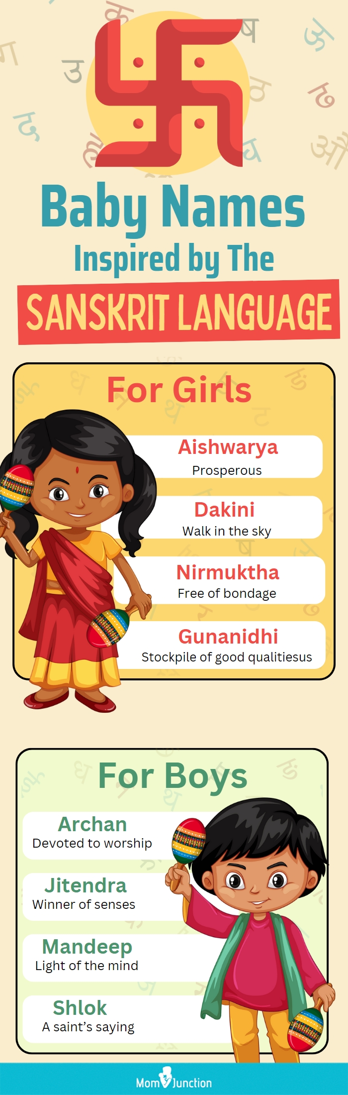 baby names inspired by the sanskrit language [infographic]