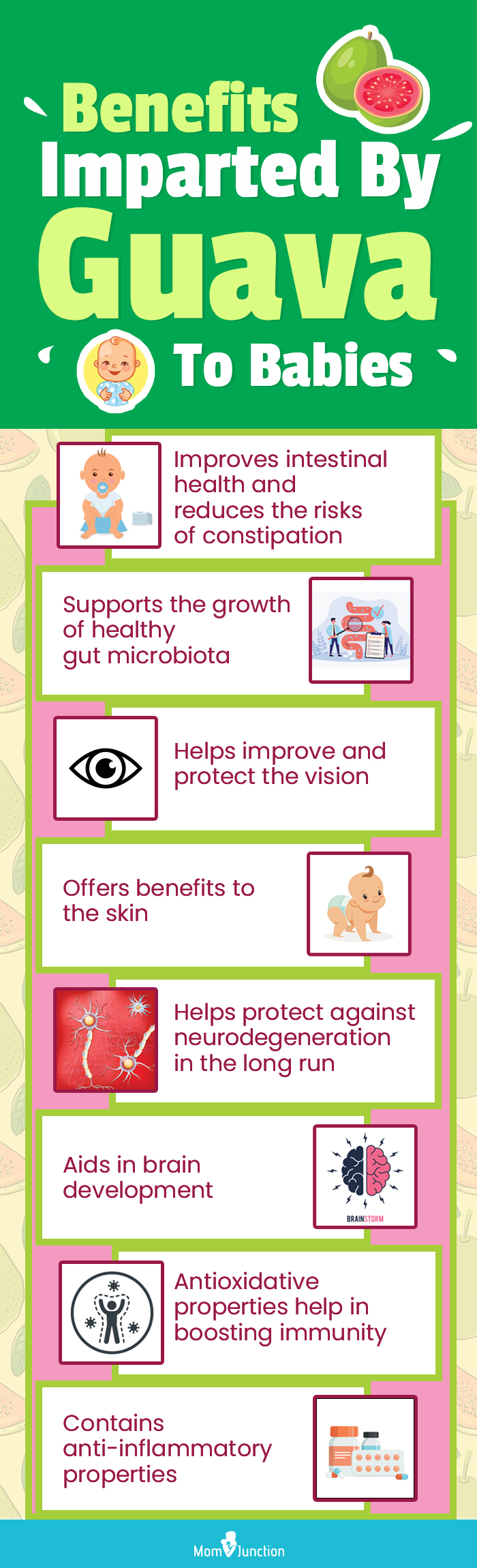 benefits imparted by guava for babies (infographic)
