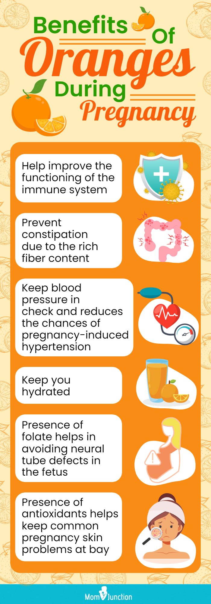 benefits of oranges during pregnancy (infographic)
