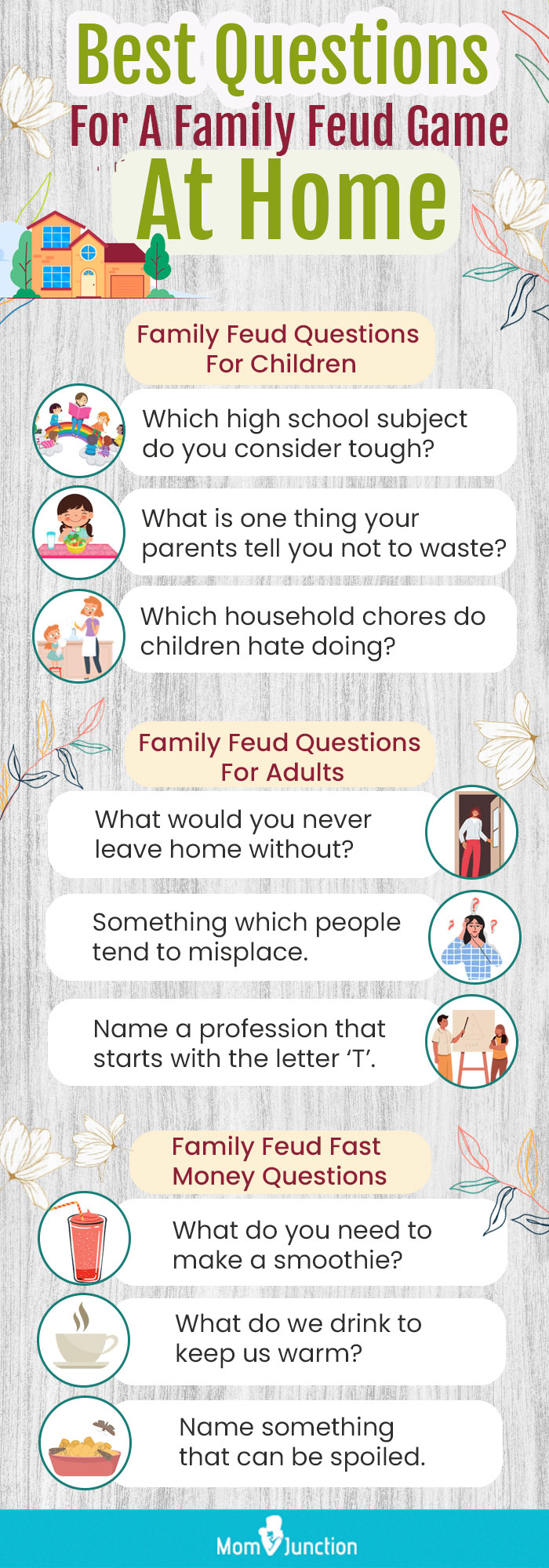 best questions for a family feud game at home (infographic)
