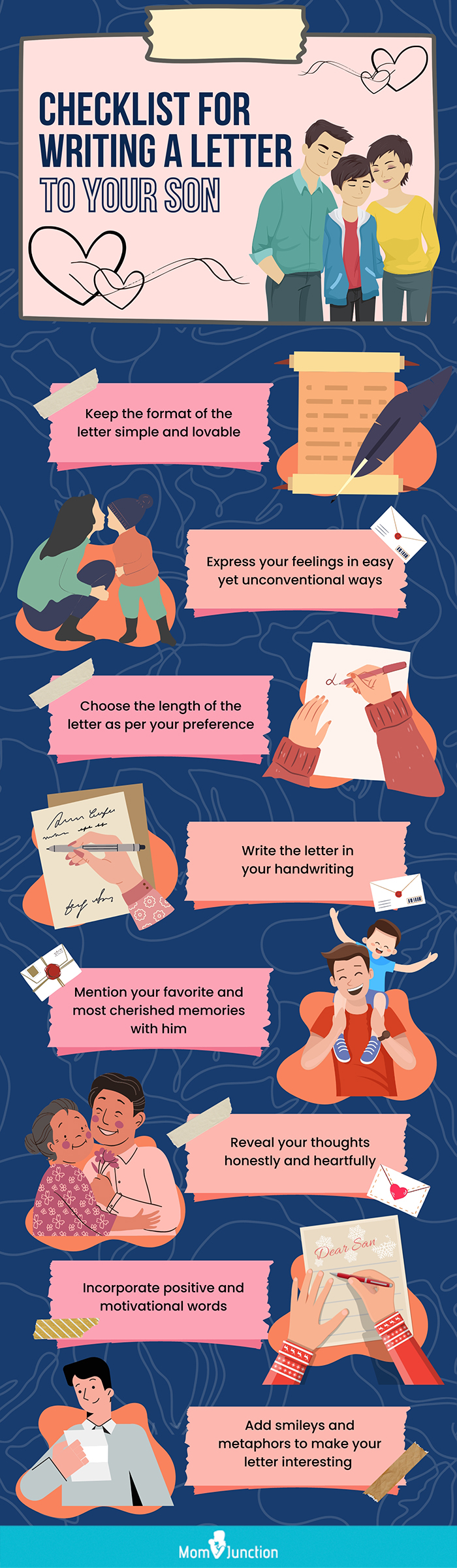 checklist for writing a letter to your son (infographic)
