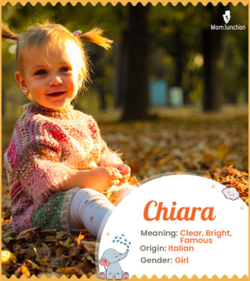 Chiara means bright and famous