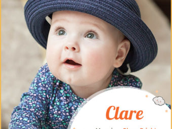 Clare means clear or bright
