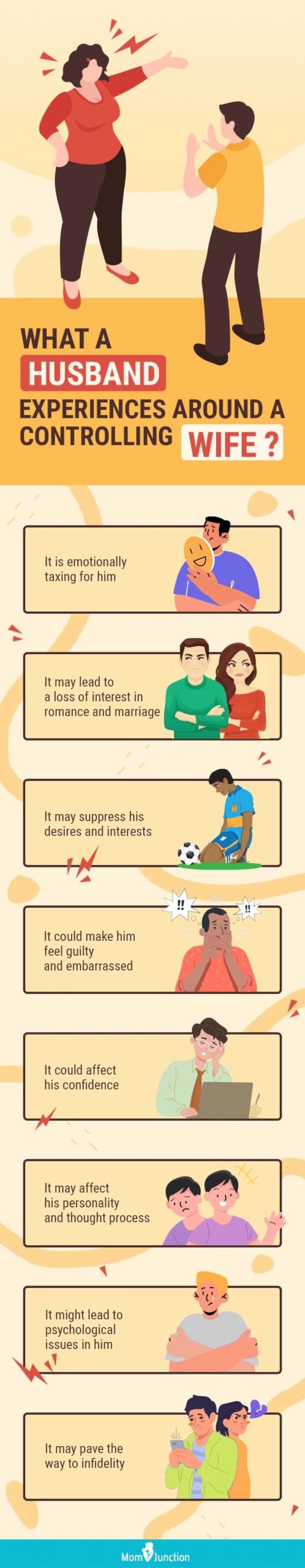what a husband experiences around a controlling wife (infographic)