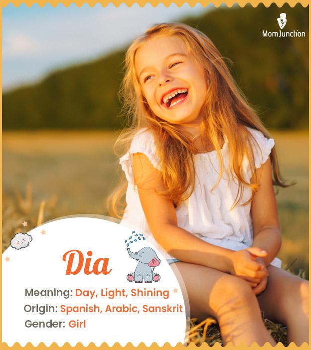 Dia, meaning day, light