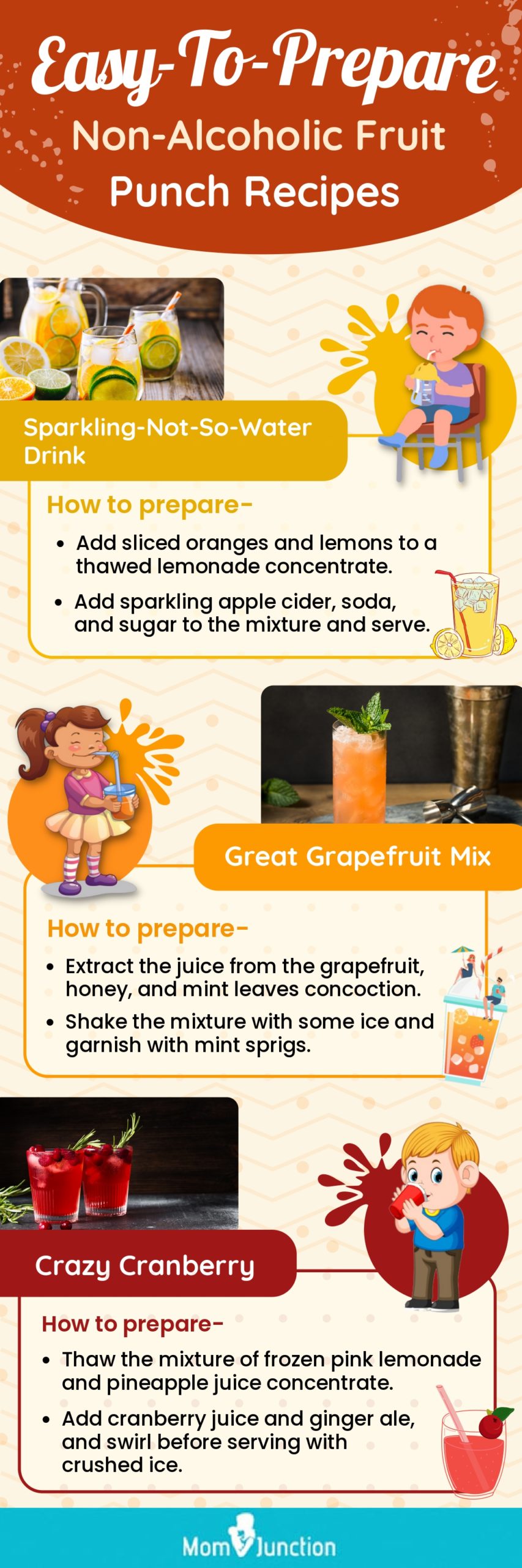 easy to prepare non alcoholic fruit punch recipes (infographic)