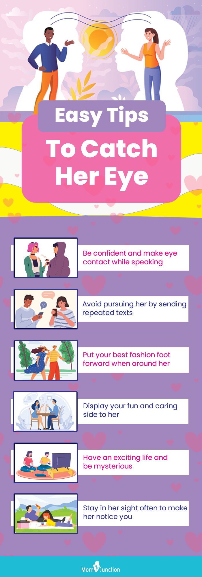 eazy tips to catch her eye (infographic)