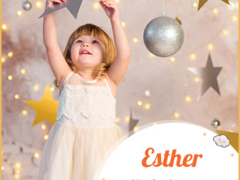 Esther, a girl name meaning star