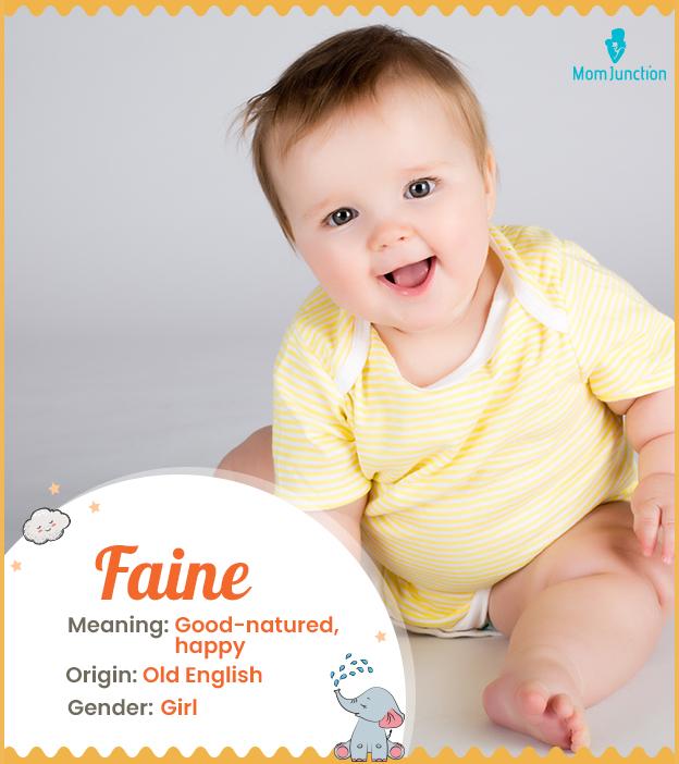 Alt text: Faine, one