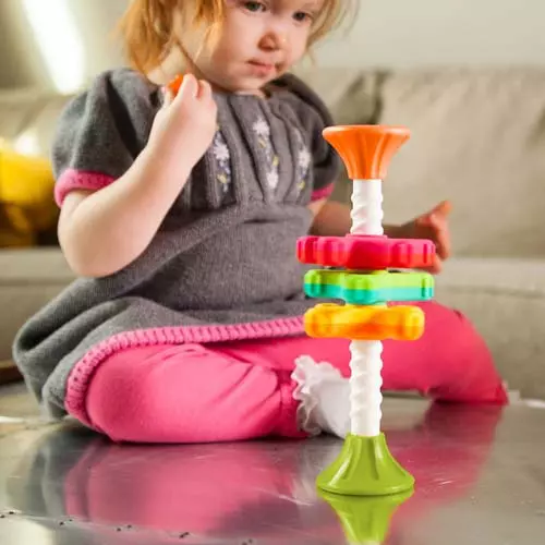 Fat Brain Toys Minispinny & Whirly Squigz Baby Toys