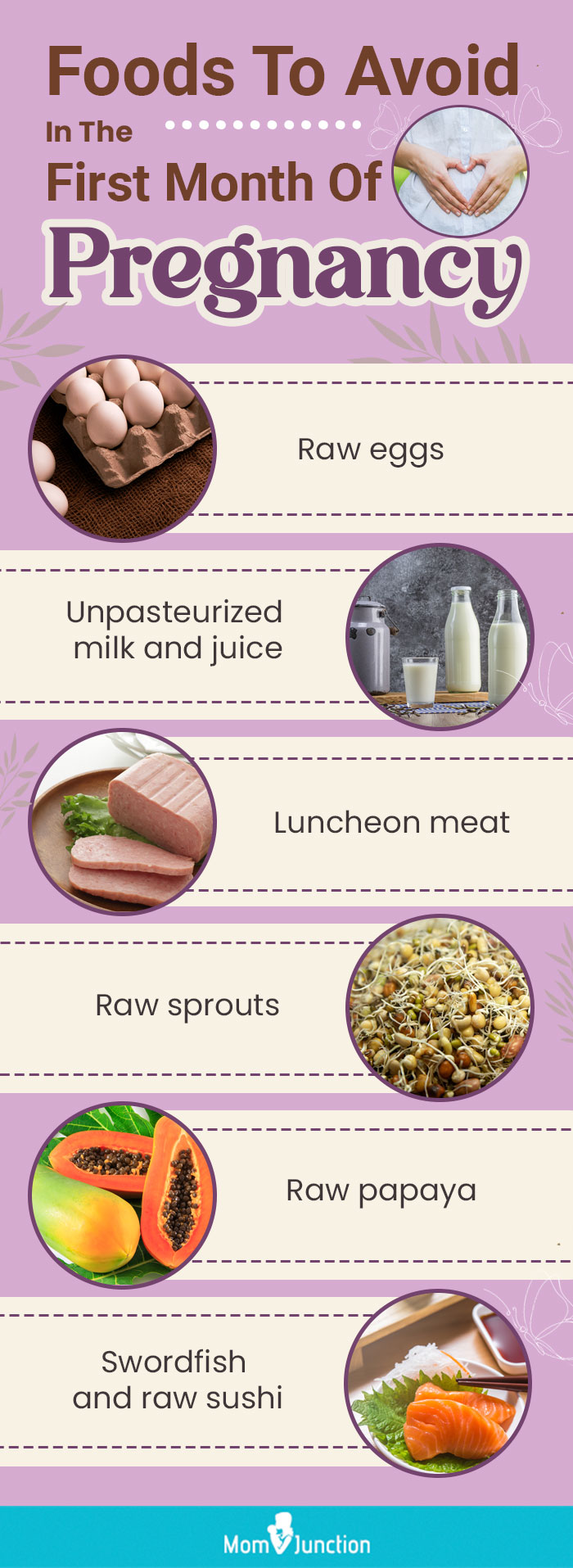 foods to avoid in the first month of pregnancy (infographic)