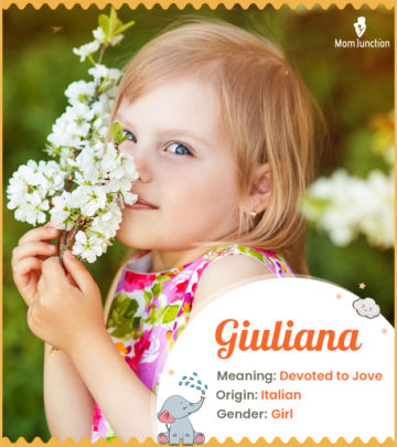 Giuliana, means youthful or graceful.