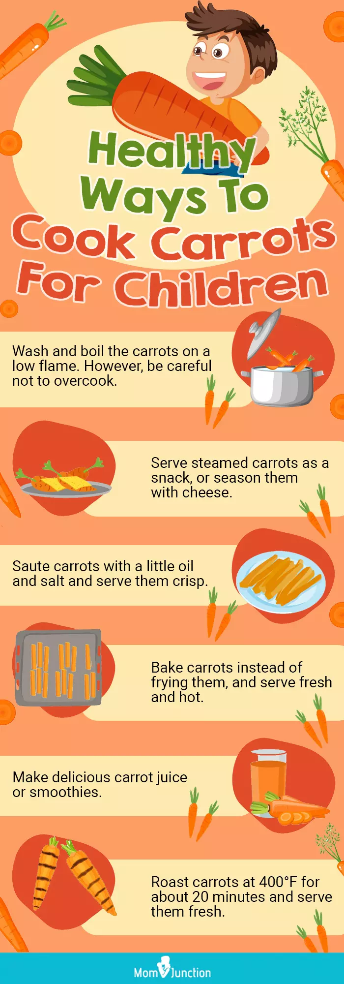 healthy ways to cook carrots for children (infographic)