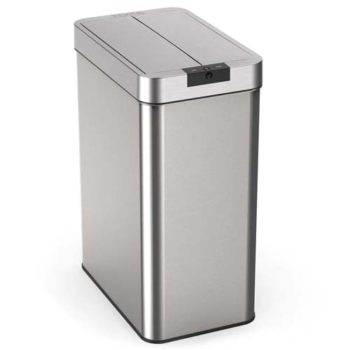 Homelands 13 Gallon Automatic Trash Can – Stainless Steel