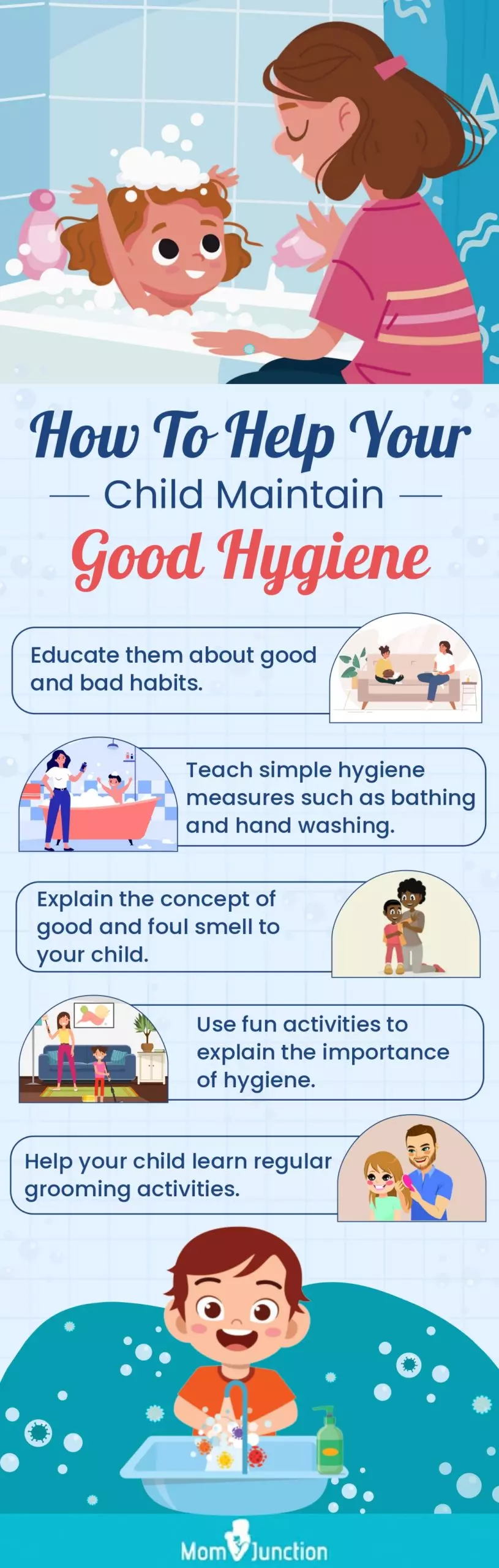 how to help your child maintain good hygiene (infographic)