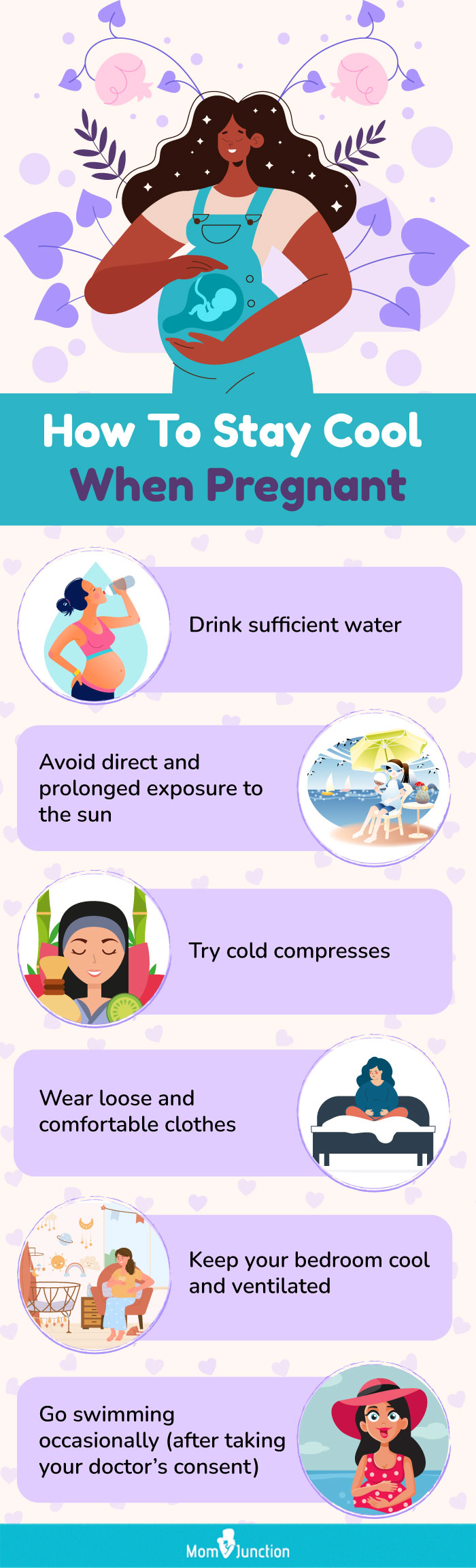 how to stay cool when pregnant (infographic)