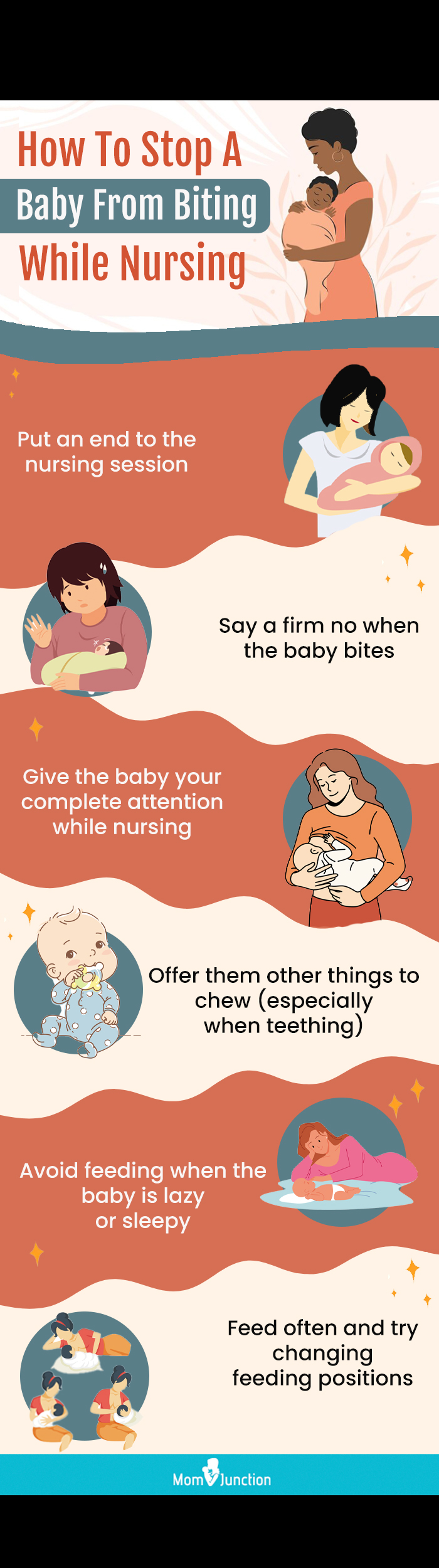 how to stop a baby from biting while nursing (infographic)