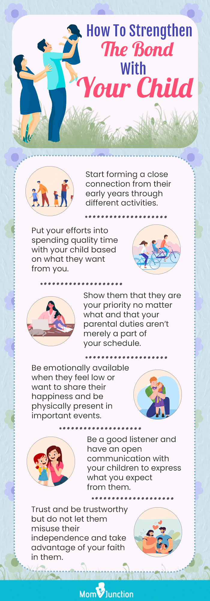 how to strengthen the bond with your child (infographic)