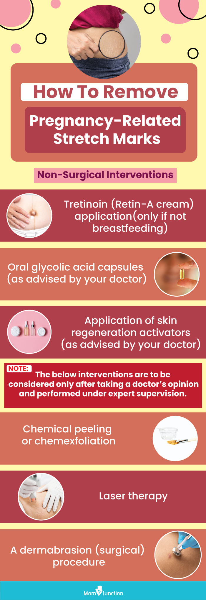 how to remove pregnancy related stretch marks (infographic)