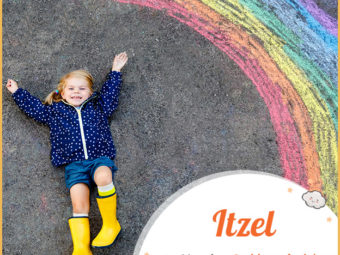 Itzel, meaning a rainbow lady