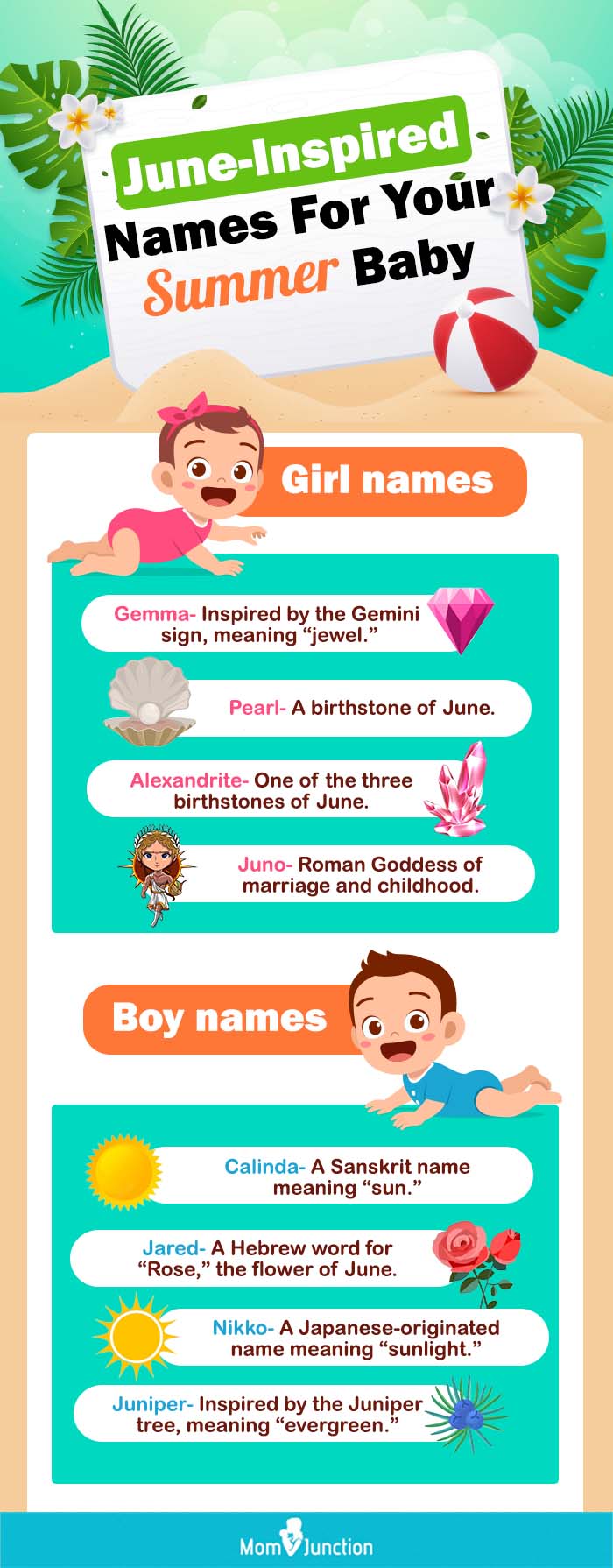 june inspired names for your summer baby (infographic)